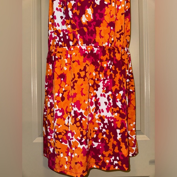 MICHAEL KORS Women’s Midi Orange Dress size Large - Picture 8 of 16